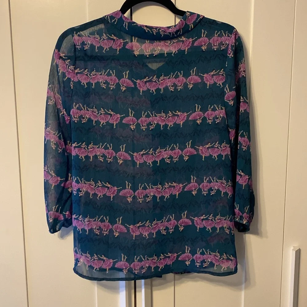 ModCloth Tie Neck Ballerina Blouse - Picture 7 of 7